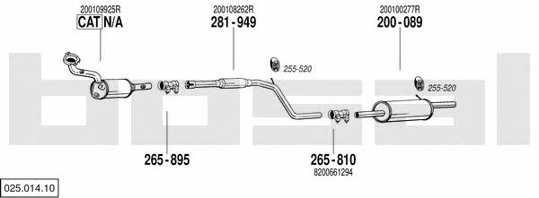 Bosal 025.014.10 Exhaust system 02501410