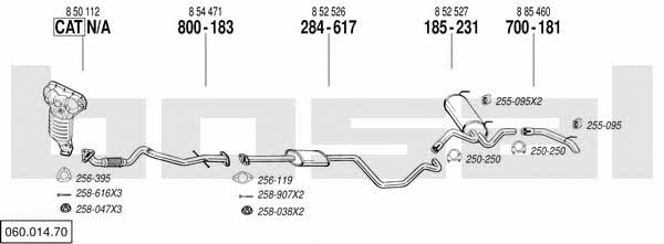 Bosal 060.014.70 Exhaust system 06001470