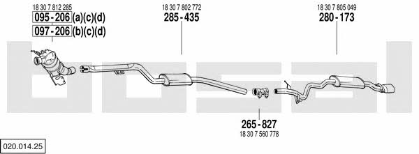 Bosal 020.014.25 Exhaust system 02001425