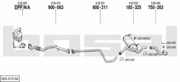  060.015.56 Exhaust system 06001556