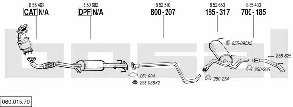  060.015.70 Exhaust system 06001570