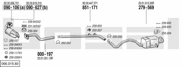 Bosal 066.015.60 Exhaust system 06601560
