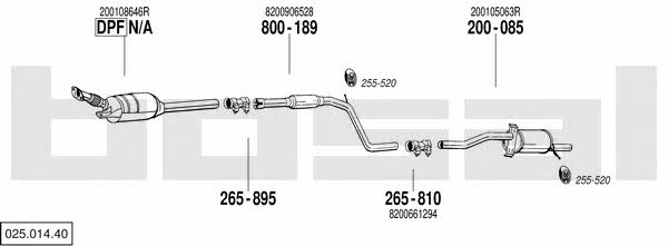  025.014.40 Exhaust system 02501440
