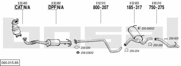 Bosal 060.015.85 Exhaust system 06001585