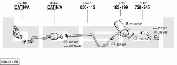 Bosal 060.014.85 Exhaust system 06001485 06001485 Bosal Exhaust system