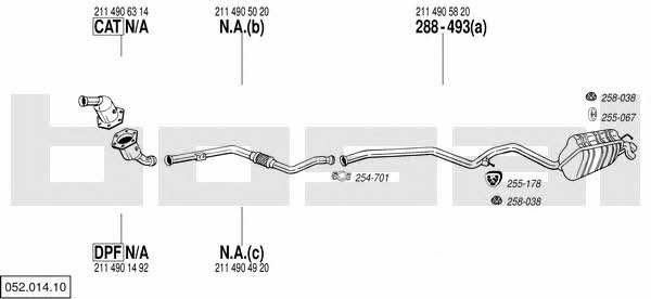 Bosal 052.014.10 Exhaust system 05201410