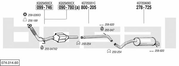 Bosal 074.014.60 Exhaust system 07401460