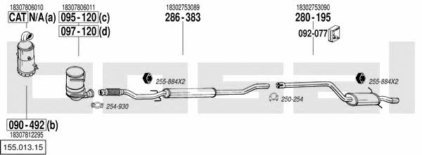 15501315 Bosal Exhaust system