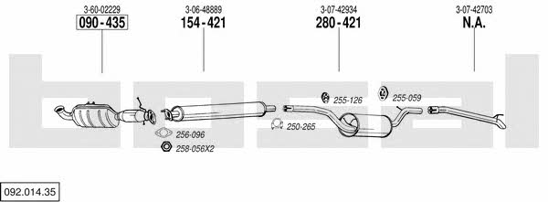 09201435 Bosal Exhaust system