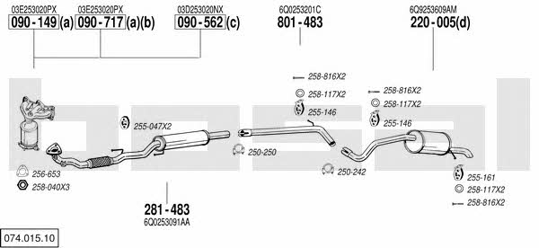 07401510 Bosal Exhaust system