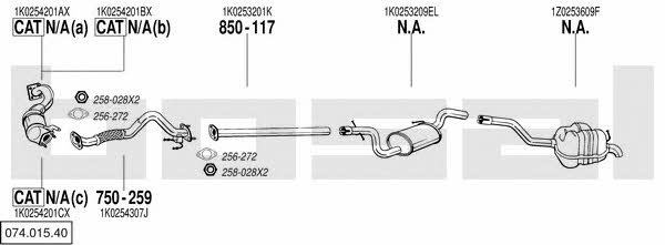 Bosal 074.015.40 Exhaust system 07401540
