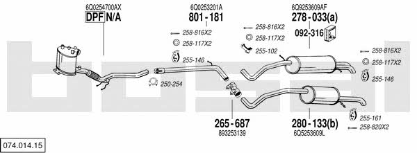 07401415 Bosal Exhaust system