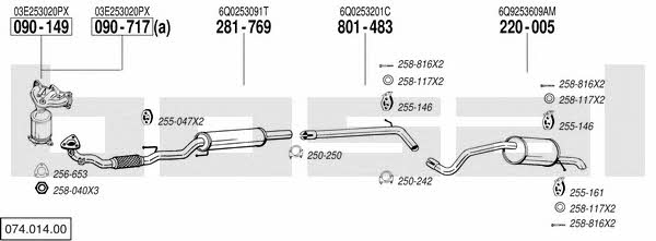 07401400 Bosal Exhaust system