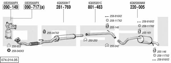 07401405 Bosal Exhaust system
