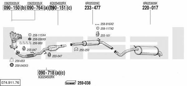 07491176 Bosal Exhaust system