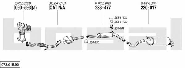 07301590 Bosal Exhaust system