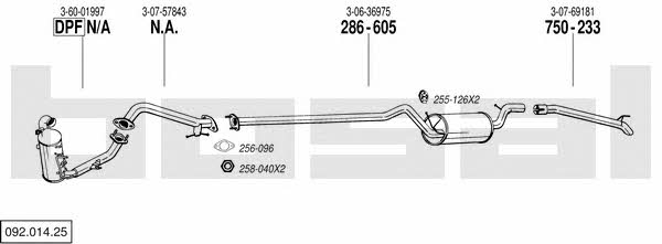 Bosal 092.014.25 Exhaust system 09201425
