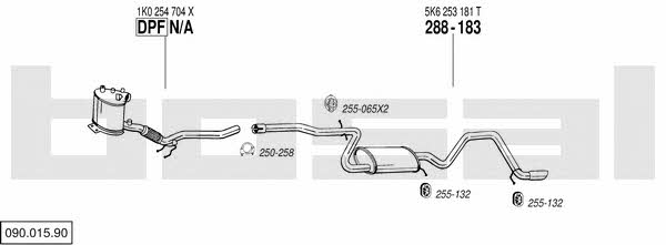 09001590 Bosal Exhaust system