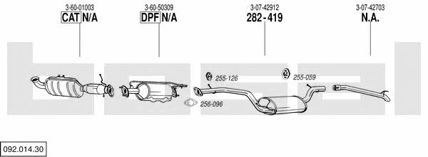Bosal 092.014.30 Exhaust system 09201430 09201430 Bosal Exhaust system
