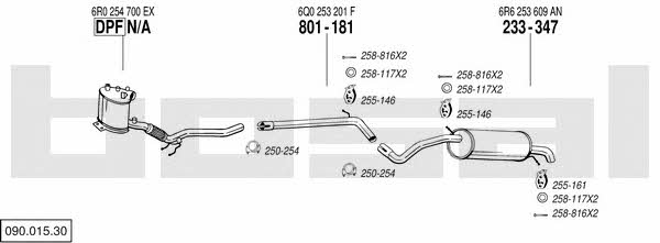 Bosal 090.015.30 Exhaust system 09001530