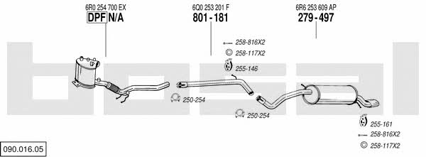 09001605 Bosal Exhaust system
