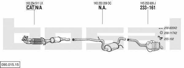 09001515 Bosal Exhaust system