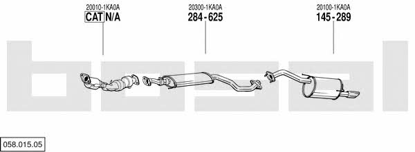 Bosal 058.015.05 Exhaust system 05801505 05801505 Bosal Exhaust system