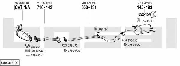 Bosal 058.014.20 Exhaust system 05801420