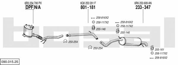 Bosal 090.015.25 Exhaust system 09001525