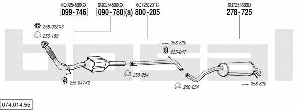 Bosal 074.014.55 Exhaust system 07401455