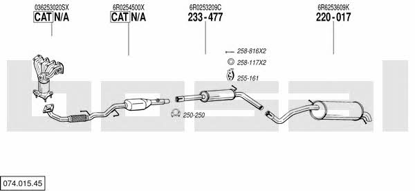 07401545 Bosal Exhaust system