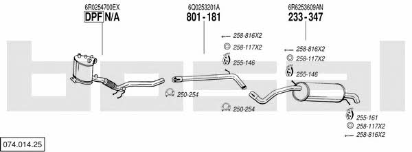  074.014.25 Exhaust system 07401425