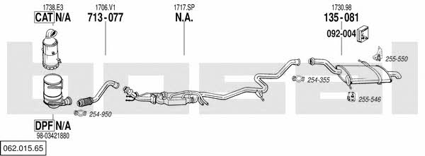 Bosal 062.015.65 Exhaust system 06201565