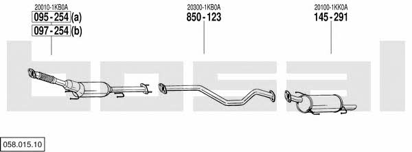  058.015.10 Exhaust system 05801510