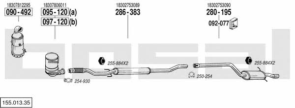  155.013.35 Exhaust system 15501335