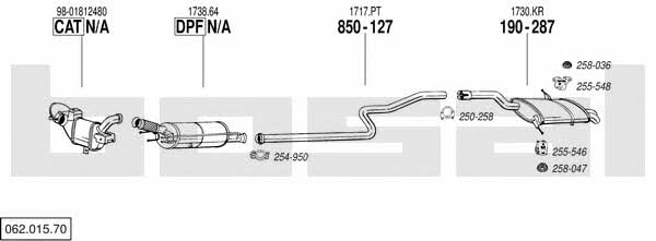 Bosal 062.015.70 Exhaust system 06201570