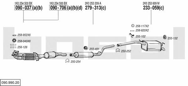  090.990.20 Exhaust system 09099020