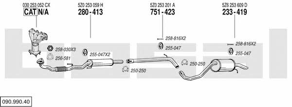 09099040 Bosal Exhaust system