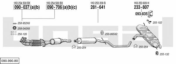 09099080 Bosal Exhaust system
