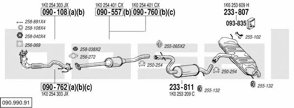09099091 Bosal Exhaust system