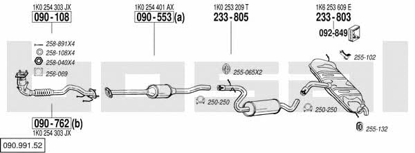 09099152 Bosal Exhaust system