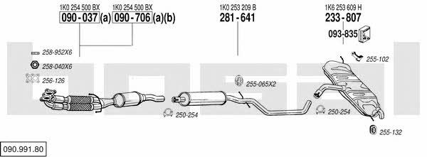 09099180 Bosal Exhaust system