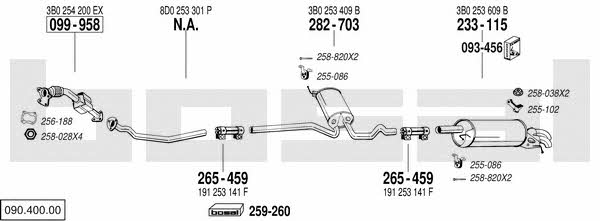 Bosal 090.400.00 Exhaust system 09040000