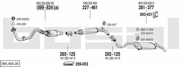 09040035 Bosal Exhaust system