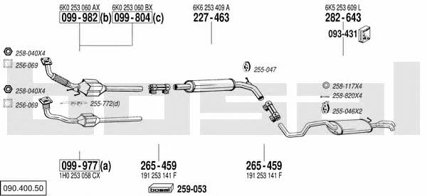 Bosal 090.400.50 Exhaust system 09040050