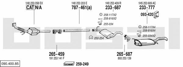 Bosal 090.400.85 Exhaust system 09040085