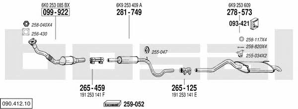  090.412.10 Exhaust system 09041210