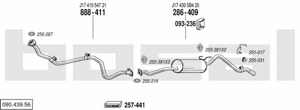 Bosal 090.439.56 Exhaust system 09043956