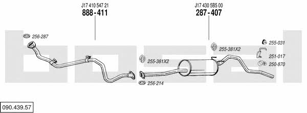 Bosal 090.439.57 Exhaust system 09043957 09043957 Bosal Exhaust system