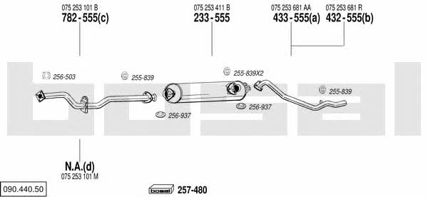 Bosal 090.440.50 Exhaust system 09044050